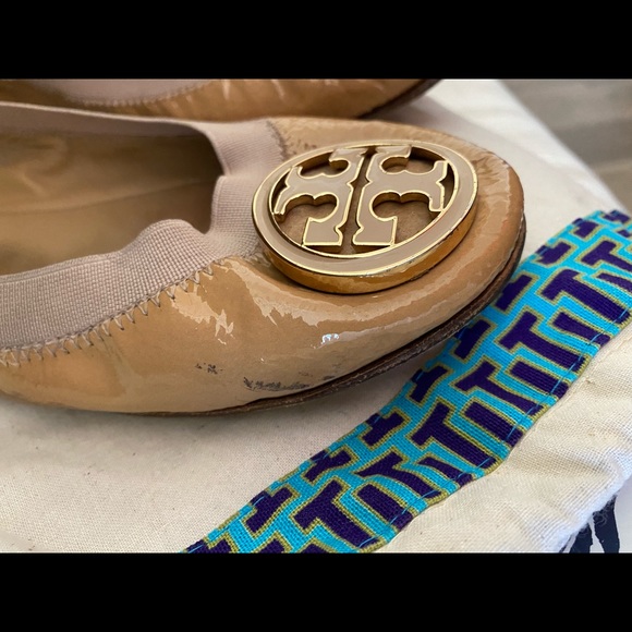 Nude Tory Burch Caroline Ballet Flats Size 9 - Picture 3 of 4